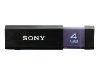 索尼（SONY）USM4GL/C U盘（黑色）（4GB\MV随身存轻巧型）