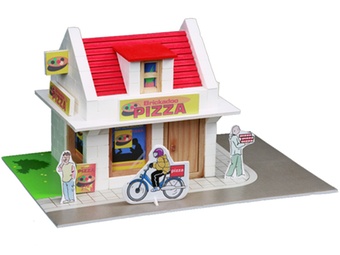布瑞克多（Brickadoo）BK20906儿童益智DIY石膏建筑比萨店玩具