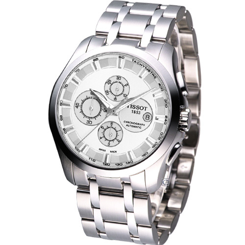 天梭(tissot) 库图系列运动钢带机械男表 t035.627.11.031.00