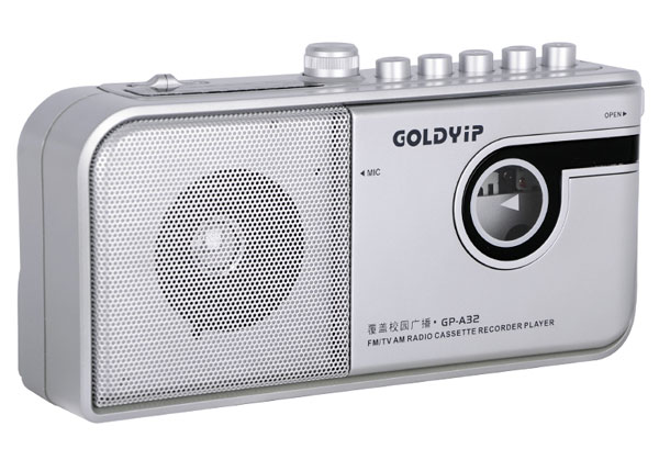 金业(goldyip)gp-a32收音机 卡带,多波段,双扬声器收录机